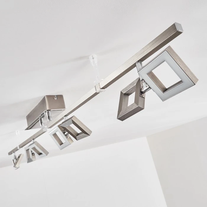 Hofstein JAMSA Deckenleuchte LED Edelstahl, 8-flammig 5 Hofstein JAMSA Deckenleuchte LED Edelstahl, 8-flammig – Bild 5