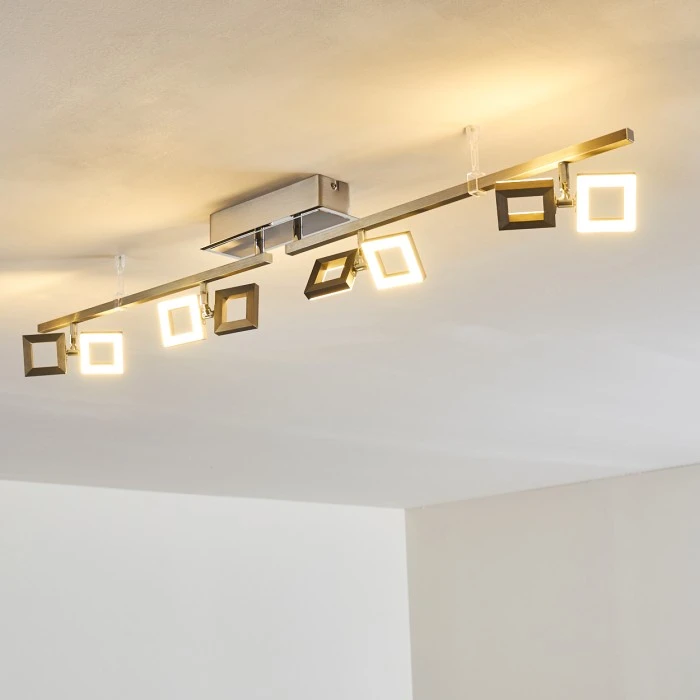 Hofstein JAMSA Deckenleuchte LED Edelstahl, 8-flammig 6 Hofstein JAMSA Deckenleuchte LED Edelstahl, 8-flammig – Bild 6