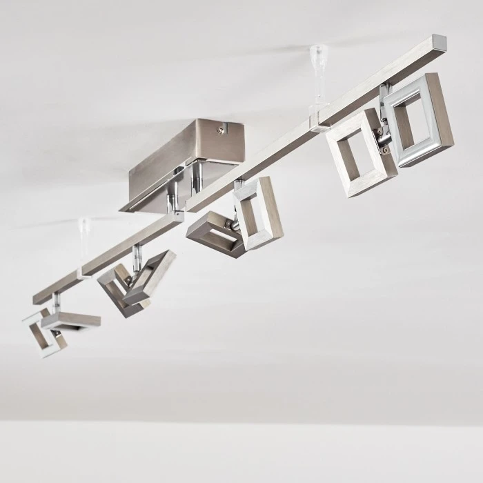 Hofstein JAMSA Deckenleuchte LED Edelstahl, 8-flammig 8 Hofstein JAMSA Deckenleuchte LED Edelstahl, 8-flammig – Bild 8