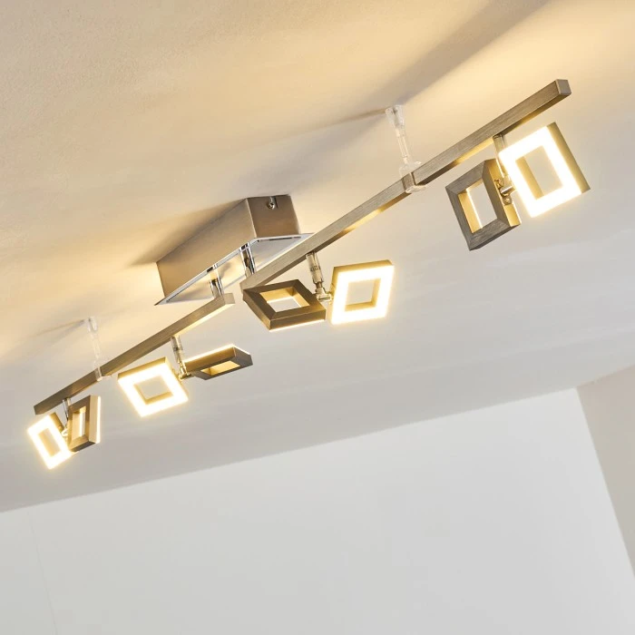 Hofstein JAMSA Deckenleuchte LED Edelstahl, 8-flammig 9 Hofstein JAMSA Deckenleuchte LED Edelstahl, 8-flammig – Bild 9