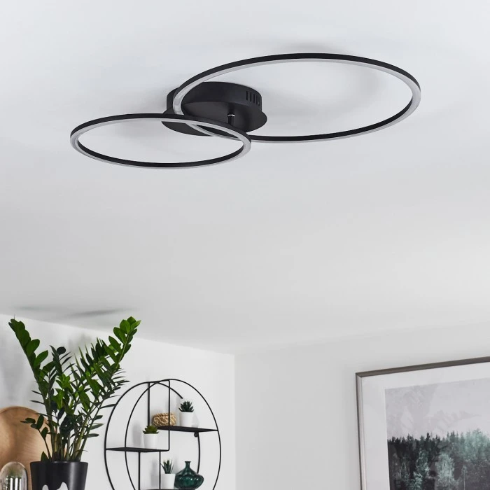 Hofstein Johsa Deckenleuchte LED Schwarz, 2-flammig 11 Hofstein Johsa Deckenleuchte LED Schwarz, 2-flammig – Bild 11