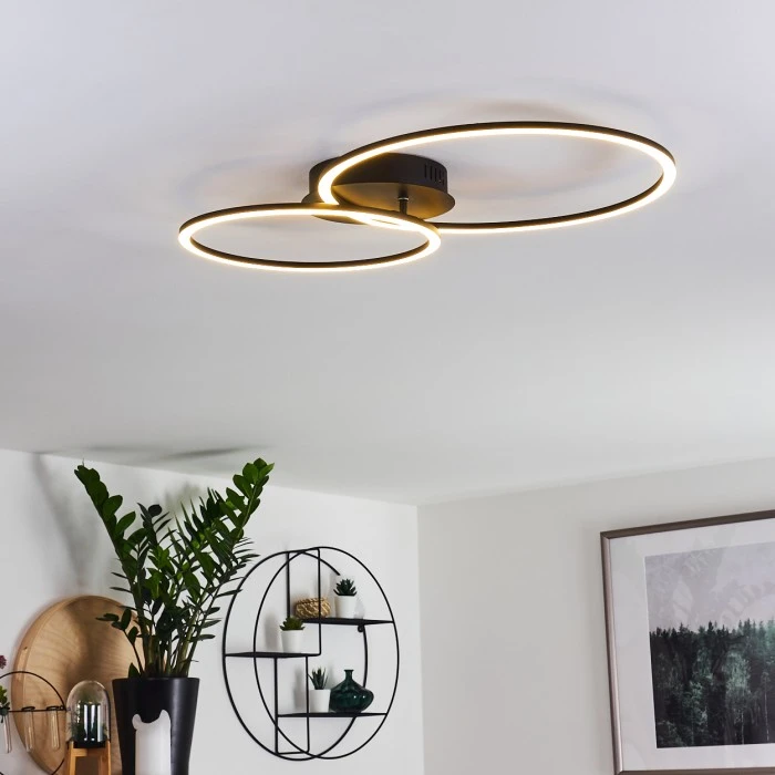 Hofstein Johsa Deckenleuchte LED Schwarz, 2-flammig 13 Hofstein Johsa Deckenleuchte LED Schwarz, 2-flammig – Bild 13