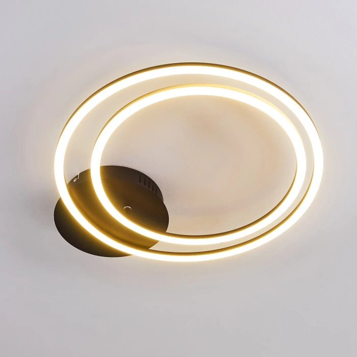 Hofstein Johsa Deckenleuchte LED Schwarz, 2-flammig 4 Hofstein Johsa Deckenleuchte LED Schwarz, 2-flammig – Bild 4