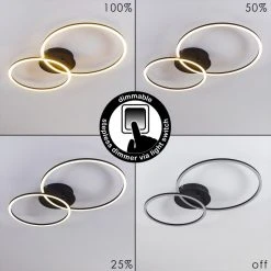 Hofstein Johsa Deckenleuchte LED Schwarz, 2-flammig 23 Hofstein Johsa Deckenleuchte LED Schwarz, 2-flammig -LED Leuchten Verkäufe 2022 johsa deckenleuchte h3326176 5