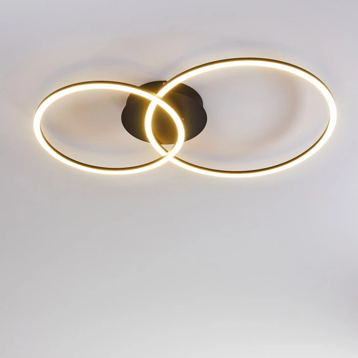 Hofstein Johsa Deckenleuchte LED Schwarz, 2-flammig 8 Hofstein Johsa Deckenleuchte LED Schwarz, 2-flammig – Bild 8