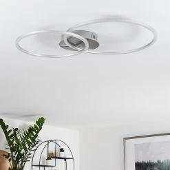 Hofstein Johsa Deckenleuchte LED Nickel-Matt, Silber, 2-flammig -LED Leuchten Verkäufe 2022 johsa deckenleuchte h3326190 15