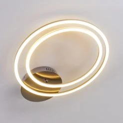 Hofstein Johsa Deckenleuchte LED Nickel-Matt, Silber, 2-flammig -LED Leuchten Verkäufe 2022 johsa deckenleuchte h3326190 3