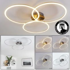 Hofstein Johsa Deckenleuchte LED Nickel-Matt, Silber, 3-flammig