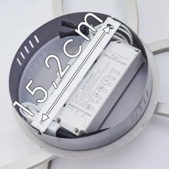 Hofstein Johsa Deckenleuchte LED Nickel-Matt, Silber, 3-flammig -LED Leuchten Verkäufe 2022 johsa deckenleuchte h3326305 16