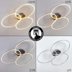 Hofstein Johsa Deckenleuchte LED Nickel-Matt, Silber, 3-flammig -LED Leuchten Verkäufe 2022 johsa deckenleuchte h3326305 7