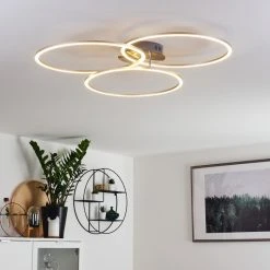 Hofstein Johsa Deckenleuchte LED Nickel-Matt, Silber, 3-flammig -LED Leuchten Verkäufe 2022 johsa deckenleuchte h3326305 9