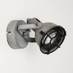 Hofstein Jonsered Wandleuchte LED Schwarz, Grau, Steinoptik, 1-flammig -LED Leuchten Verkäufe 2022 jonsered wandleuchte h3355435 5