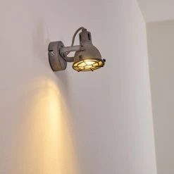 Hofstein Jonsered Wandleuchte LED Schwarz, Grau, Steinoptik, 1-flammig -LED Leuchten Verkäufe 2022 jonsered wandleuchte h3355435 9