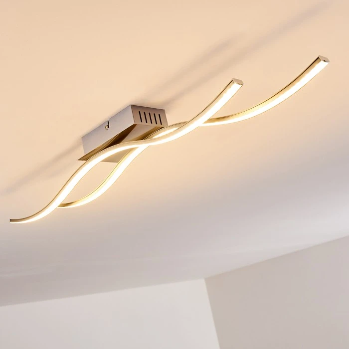 Hofstein Kalandi Deckenleuchte LED Nickel-Matt, 2-flammig 11 Hofstein Kalandi Deckenleuchte LED Nickel-Matt, 2-flammig – Bild 11