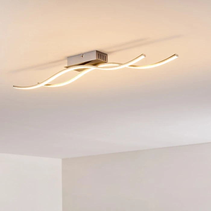 Hofstein Kalandi Deckenleuchte LED Nickel-Matt, 2-flammig 12 Hofstein Kalandi Deckenleuchte LED Nickel-Matt, 2-flammig – Bild 12