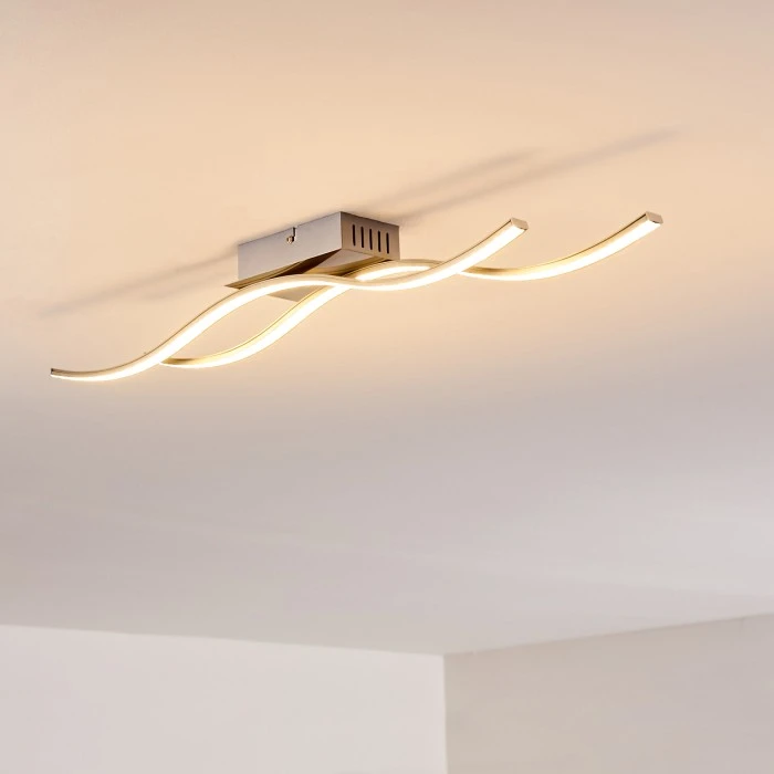 Hofstein Kalandi Deckenleuchte LED Nickel-Matt, 2-flammig 14 Hofstein Kalandi Deckenleuchte LED Nickel-Matt, 2-flammig – Bild 14