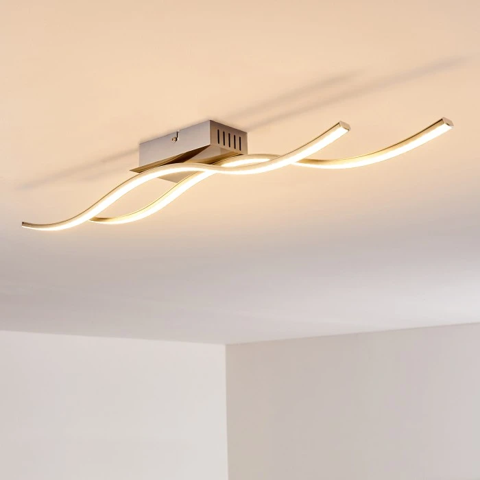 Hofstein Kalandi Deckenleuchte LED Nickel-Matt, 2-flammig 3 Hofstein Kalandi Deckenleuchte LED Nickel-Matt, 2-flammig – Bild 3