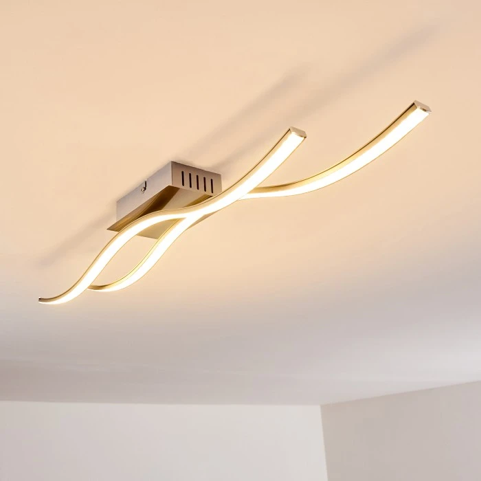 Hofstein Kalandi Deckenleuchte LED Nickel-Matt, 2-flammig 22 Hofstein Kalandi Deckenleuchte LED Nickel-Matt, 2-flammig – Bild 22