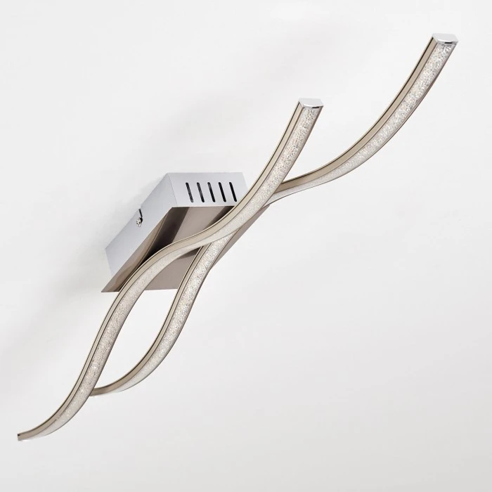 Hofstein Kalandi Deckenleuchte LED Nickel-Matt, 2-flammig 24 Hofstein Kalandi Deckenleuchte LED Nickel-Matt, 2-flammig – Bild 24