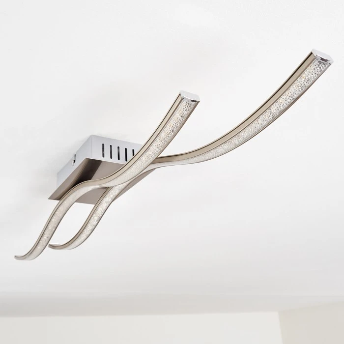 Hofstein Kalandi Deckenleuchte LED Nickel-Matt, 2-flammig 26 Hofstein Kalandi Deckenleuchte LED Nickel-Matt, 2-flammig – Bild 26