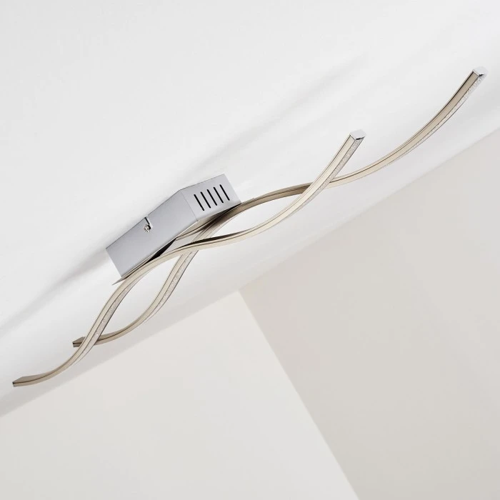 Hofstein Kalandi Deckenleuchte LED Nickel-Matt, 2-flammig 7 Hofstein Kalandi Deckenleuchte LED Nickel-Matt, 2-flammig – Bild 7