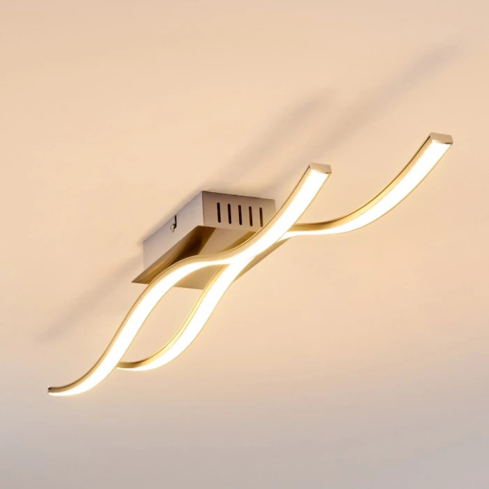 Hofstein Kalandi Deckenleuchte LED Nickel-Matt, 2-flammig 9 Hofstein Kalandi Deckenleuchte LED Nickel-Matt, 2-flammig – Bild 9