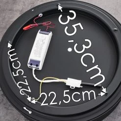 Hofstein Kampal Deckenleuchte LED Schwarz, 1-flammig -LED Leuchten Verkäufe 2022 kampal deckenleuchte h3326015 16