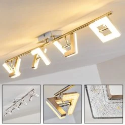 Hofstein Karis Deckenleuchte LED Nickel-Matt, 4-flammig