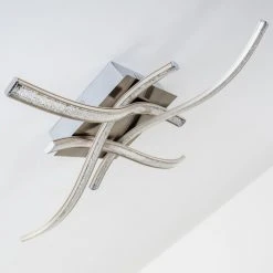 Hofstein Kelowna Deckenleuchte LED Nickel-Matt, 1-flammig -LED Leuchten Verkäufe 2022 kelowna deckenleuchte h3008256 19