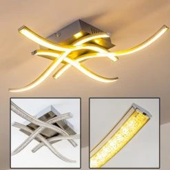 Hofstein Kelowna Deckenleuchte LED Nickel-Matt, 1-flammig -LED Leuchten Verkäufe 2022 kelowna deckenleuchte h3008256 6