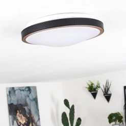 Hofstein Kelva Deckenleuchte LED Schwarz, Wei&szlig;, Altmessing, 1-flammig -LED Leuchten Verkäufe 2022 kelva deckenleuchte h3582107 11