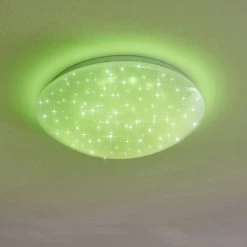 Hofstein Kendal Deckenleuchte LED Wei&szlig;, 1-flammig, Fernbedienung, Farbwechsler -LED Leuchten Verkäufe 2022 kendal deckenleuchte h3110461 do1 7