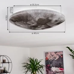 Hofstein Keru Deckenleuchte LED Wei&szlig;, 1-flammig, Fernbedienung -LED Leuchten Verkäufe 2022 keru deckenleuchte h3391761 3