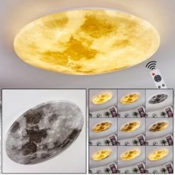 Hofstein Keru Deckenleuchte LED Wei&szlig;, 1-flammig, Fernbedienung