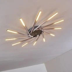 Hofstein Kinna Deckenleuchte LED Edelstahl, 12-flammig, Fernbedienung, Farbwechsler -LED Leuchten Verkäufe 2022 kinna deckenleuchte h3273890 16