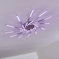 Hofstein Kinna Deckenleuchte LED Edelstahl, 12-flammig, Fernbedienung, Farbwechsler -LED Leuchten Verkäufe 2022 kinna deckenleuchte h3273890 19