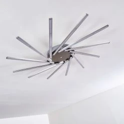 Hofstein Kinna Deckenleuchte LED Edelstahl, 12-flammig, Fernbedienung, Farbwechsler -LED Leuchten Verkäufe 2022 kinna deckenleuchte h3273890 27
