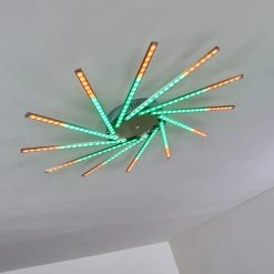 Hofstein Kinna Deckenleuchte LED Edelstahl, 12-flammig, Fernbedienung, Farbwechsler -LED Leuchten Verkäufe 2022 kinna deckenleuchte h3273890 7