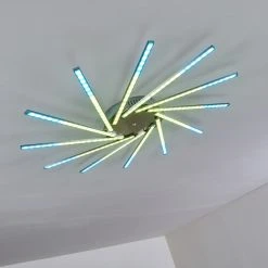 Hofstein Kinna Deckenleuchte LED Edelstahl, 12-flammig, Fernbedienung, Farbwechsler -LED Leuchten Verkäufe 2022 kinna deckenleuchte h3273890 8