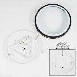 Hofstein Kirtland Deckenpanel LED Schwarz, Gold, 1-flammig -LED Leuchten Verkäufe 2022 kirtland deckenpanel h3391839 4