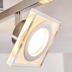 Hofstein Kolari Deckenleuchte LED Nickel-Matt, Chrom, 4-flammig -LED Leuchten Verkäufe 2022 kolari deckenleuchte h3097281 10