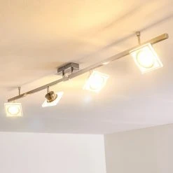 Hofstein Kolari Deckenleuchte LED Nickel-Matt, Chrom, 4-flammig -LED Leuchten Verkäufe 2022 kolari deckenleuchte h3097281 13