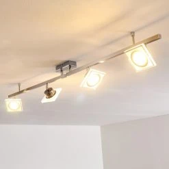 Hofstein Kolari Deckenleuchte LED Nickel-Matt, Chrom, 4-flammig -LED Leuchten Verkäufe 2022 kolari deckenleuchte h3097281 14