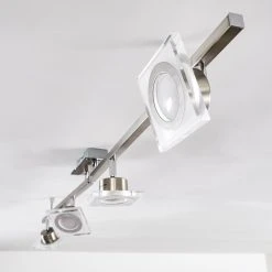 Hofstein Kolari Deckenleuchte LED Nickel-Matt, Chrom, 4-flammig -LED Leuchten Verkäufe 2022 kolari deckenleuchte h3097281 4