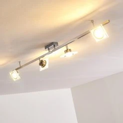 Hofstein Kolari Deckenleuchte LED Nickel-Matt, Chrom, 4-flammig -LED Leuchten Verkäufe 2022 kolari deckenleuchte h3097281 5