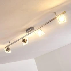 Hofstein Kolari Deckenleuchte LED Nickel-Matt, Chrom, 4-flammig -LED Leuchten Verkäufe 2022 kolari deckenleuchte h3097281 8