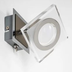 Hofstein Kolari Wandleuchte LED Nickel-Matt, Chrom, 1-flammig -LED Leuchten Verkäufe 2022 kolari wandleuchte h3007105 13
