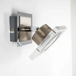 Hofstein Kolari Wandleuchte LED Nickel-Matt, Chrom, 1-flammig -LED Leuchten Verkäufe 2022 kolari wandleuchte h3007105 14