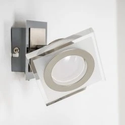 Hofstein Kolari Wandleuchte LED Nickel-Matt, Chrom, 1-flammig -LED Leuchten Verkäufe 2022 kolari wandleuchte h3007105 15