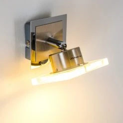 Hofstein Kolari Wandleuchte LED Nickel-Matt, Chrom, 1-flammig -LED Leuchten Verkäufe 2022 kolari wandleuchte h3007105 3